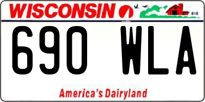 WI license plate 690WLA