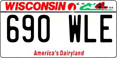 WI license plate 690WLE