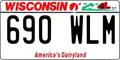 WI license plate 690WLM