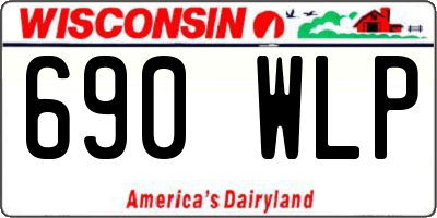 WI license plate 690WLP