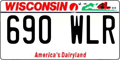 WI license plate 690WLR