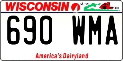 WI license plate 690WMA