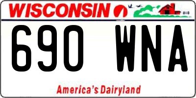 WI license plate 690WNA