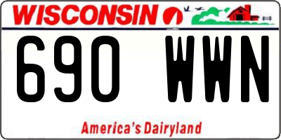 WI license plate 690WWN