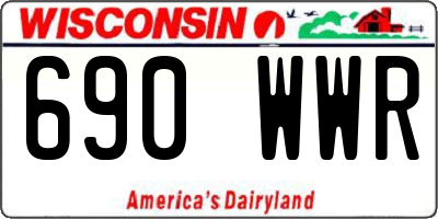WI license plate 690WWR