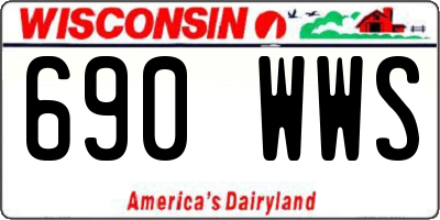 WI license plate 690WWS