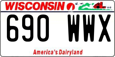 WI license plate 690WWX