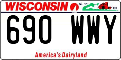 WI license plate 690WWY
