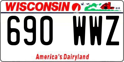 WI license plate 690WWZ