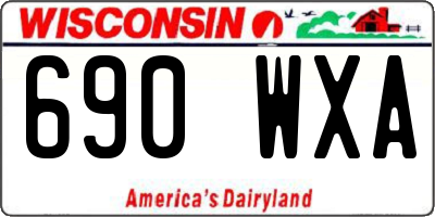 WI license plate 690WXA