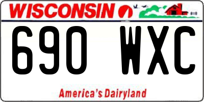 WI license plate 690WXC