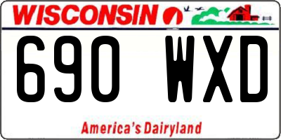 WI license plate 690WXD