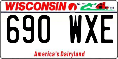 WI license plate 690WXE