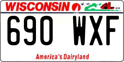WI license plate 690WXF