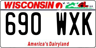 WI license plate 690WXK