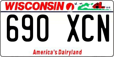 WI license plate 690XCN