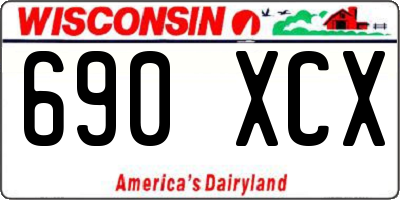 WI license plate 690XCX