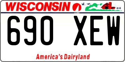 WI license plate 690XEW
