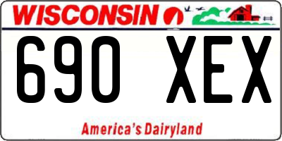 WI license plate 690XEX