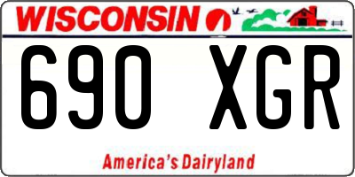 WI license plate 690XGR