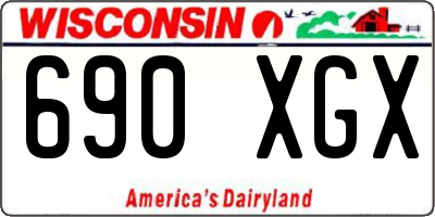 WI license plate 690XGX