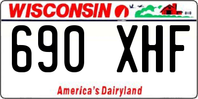 WI license plate 690XHF