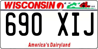 WI license plate 690XIJ