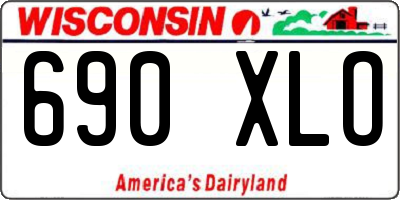 WI license plate 690XLO