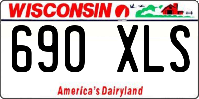 WI license plate 690XLS