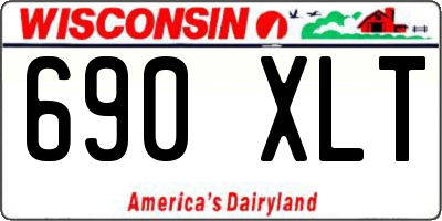 WI license plate 690XLT