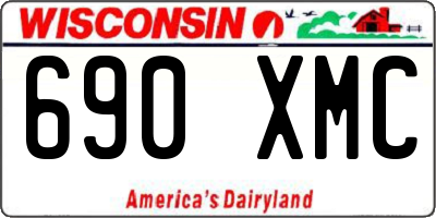 WI license plate 690XMC