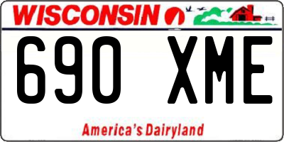 WI license plate 690XME