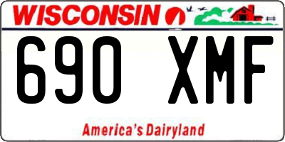 WI license plate 690XMF