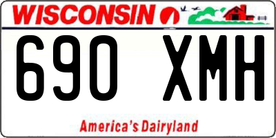 WI license plate 690XMH