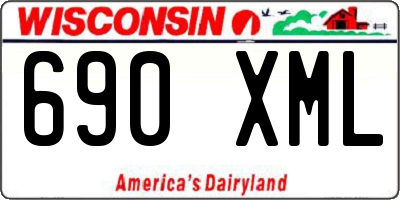 WI license plate 690XML