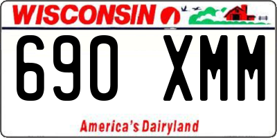 WI license plate 690XMM