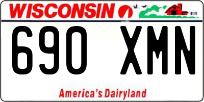 WI license plate 690XMN