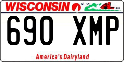 WI license plate 690XMP