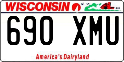 WI license plate 690XMU
