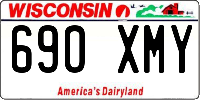 WI license plate 690XMY
