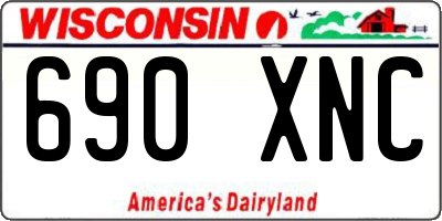 WI license plate 690XNC