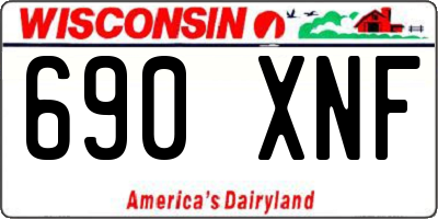 WI license plate 690XNF