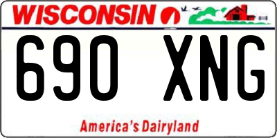 WI license plate 690XNG