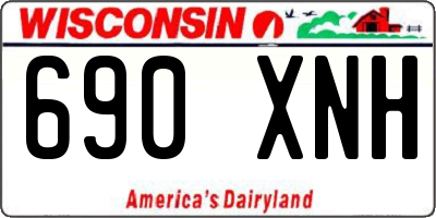 WI license plate 690XNH