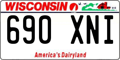 WI license plate 690XNI