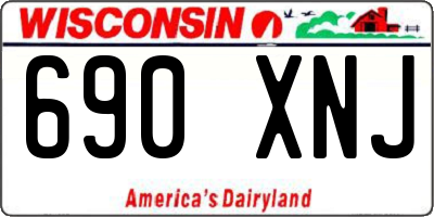 WI license plate 690XNJ