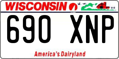 WI license plate 690XNP