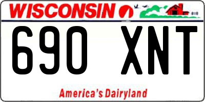 WI license plate 690XNT
