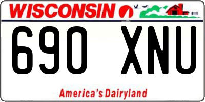 WI license plate 690XNU