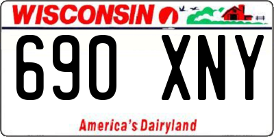 WI license plate 690XNY